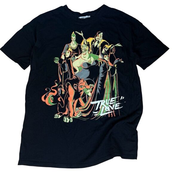 Disney Tops - Disney Villains True Love Graphic T Shirt Womens XXS Black Scar Maleficent